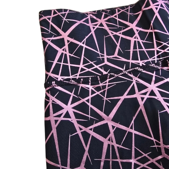 Terez Stars High-Rise Foil Leggings Navy/Light Pink Size Small Active - Picture 4 of 5